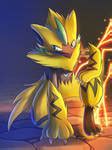 Zeraora Costume: Line art by jot202 on DeviantArt