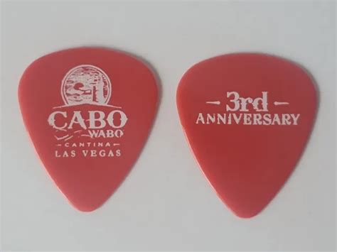 CABO WABO CANTINA Las Vegas 3rd Anniversary Guitar Pick- Sammy Hagar ...