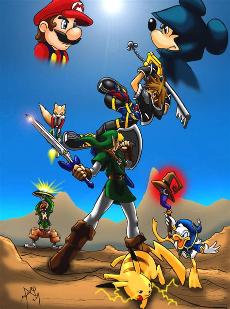 kingdom hearts VS smash bros by mauroz on DeviantArt