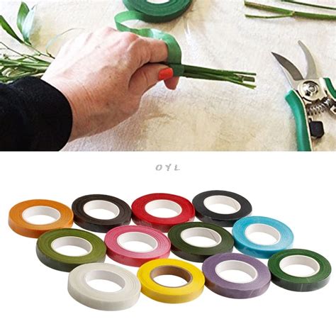 Floral Stem Wrap Florist Artificial Flower Metallic Tape Wire Corsage Craft Art-in Office ...