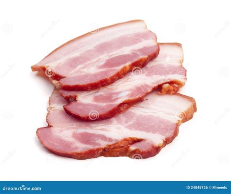 Slices of cured bacon stock photo. Image of gourmet, cuts - 24845726