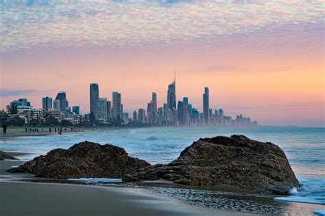 The Gold Coast Skyline from yesterdays sunrise : australia