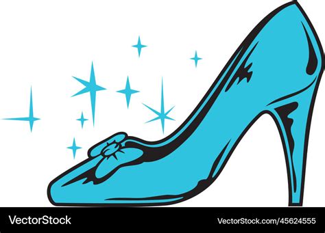 Crystal cinderella slipper Royalty Free Vector Image