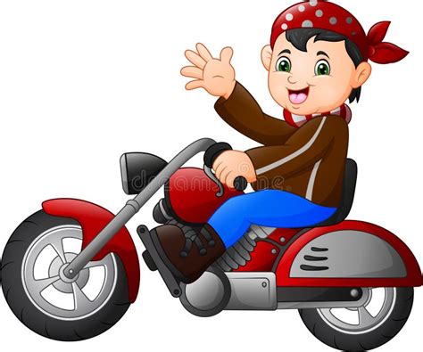 Cartoon Motorcycle Rider Clip Art