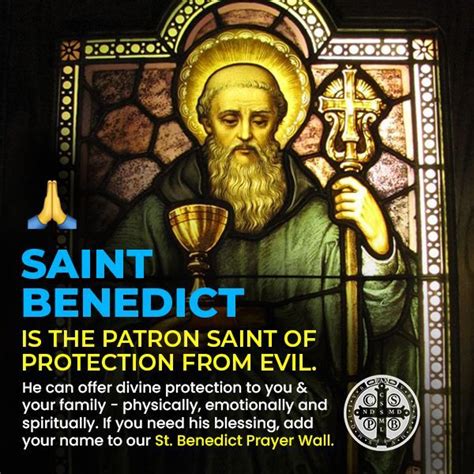 Send In Your Prayer Request to St. Benedict 🙏 | St benedict prayer, Patron saints, Benedict