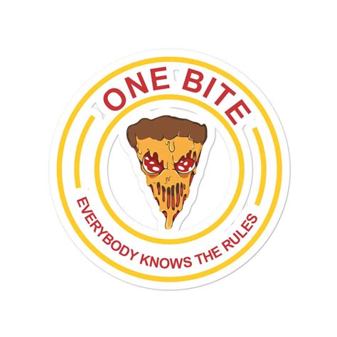 One bite pizza sticker one bite pizza gift pizza lover | Etsy