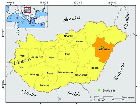 Location of the experiment site, Hungary, city of Debrecen. | Download Scientific Diagram