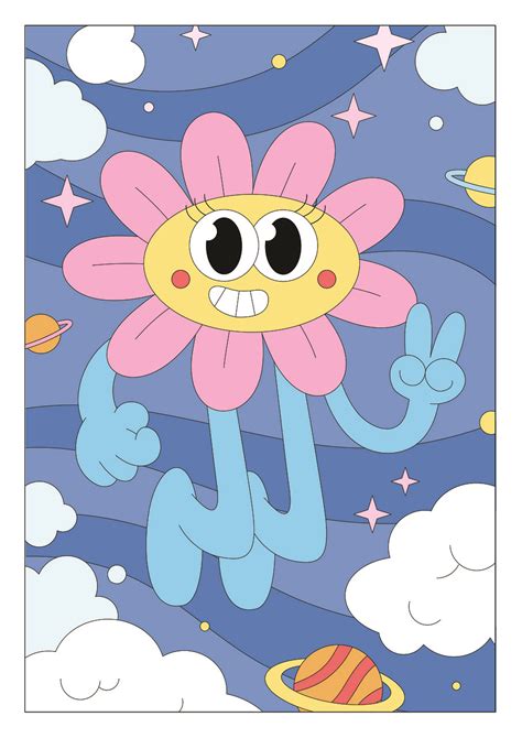 Download Cartoon Flower Poster Royalty-Free Stock Illustration Image - Pixabay
