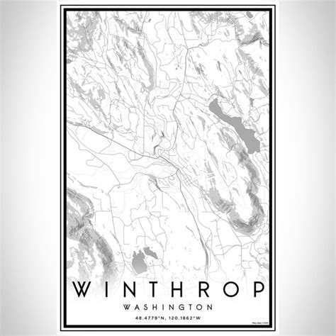 Winthrop - Washington Map Print in Classic — JACE Maps