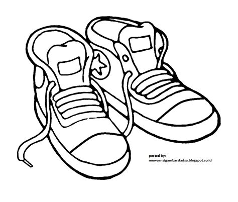 Contoh Gambar Gambar Mewarnai Sepatu Sekolah - KataUcap