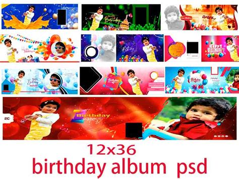 12x36 Birthday Album PSD - CreativePhoto