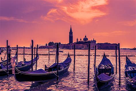 Gondola Sunset Photograph by Steve Purnell and Andrew Cooper