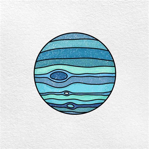 Neptune Planet Drawing