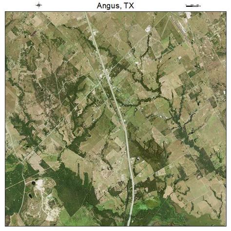 Aerial Photography Map of Angus, TX Texas