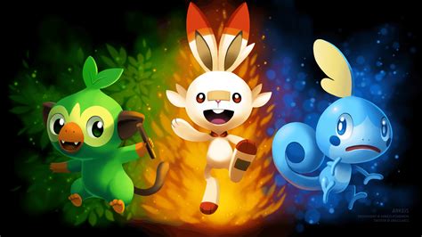 Pokemon Sword And Shield Starter Evolutions Wallpapers - Wallpaper Cave