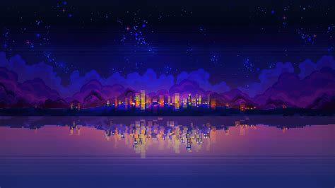 night, city, abstract, art, minimalist, 4k, HD Wallpaper | Rare Gallery