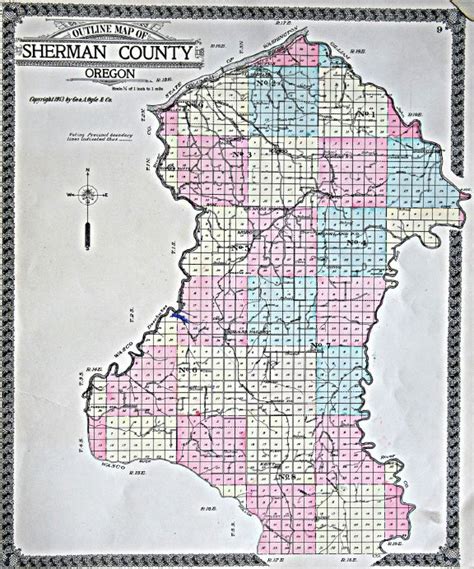 Plat Map of Sherman County, Oregon. – Sherman County, Oregon History