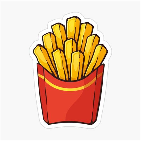 Hot crispy french fries Sticker by Pisarovsky | Preppy stickers, Cute laptop stickers, Scrapbook ...