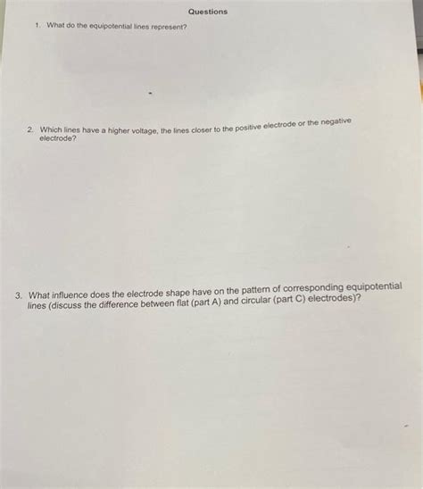 Solved 1. What do the equipotential lines represent? 2. | Chegg.com