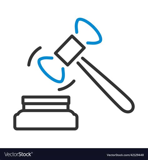 Judge hammer icon Royalty Free Vector Image - VectorStock