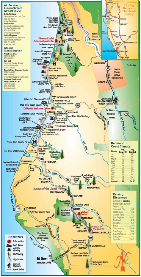 Map of Humboldt County | Film Humboldt-Del Norte | Humboldt county, San ...