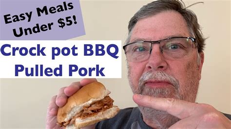 Easy Meals Under $5 - How to Make Crock-pot Slow Cooker BBQ Barbecue Pulled Pork - Easy PREP ...