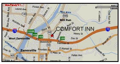 comfort-inn-map - McCoy Pottery Collectors Society