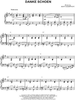 "Danke Schoen" Sheet Music - 3 Arrangements Available Instantly ...