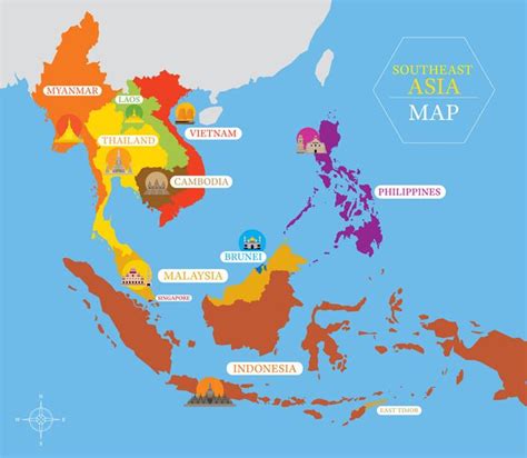 Bản Đồ Đông Nam Á (Southeast Asia) Khổ Lớn Năm 2024