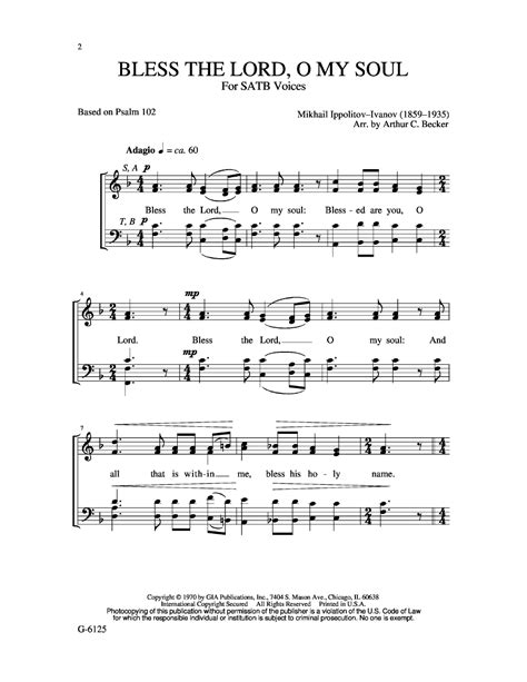 Bless the Lord O My Soul (SATB ) by IVANOV, | J.W. Pepper Sheet Music