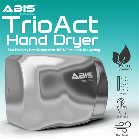 Powerful and Adaptable Hand Dryer with HEPA Filter for COVID-19: ABIS TrioAct Hand Dryer Review ...