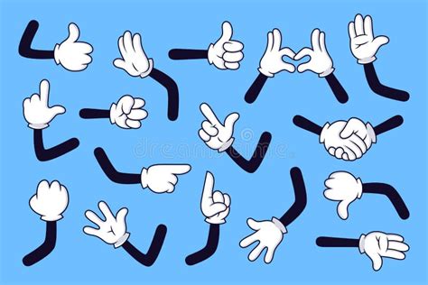 Cartoon Hand Gesture, Pointing Right Finger Stock Vector - Illustration ...