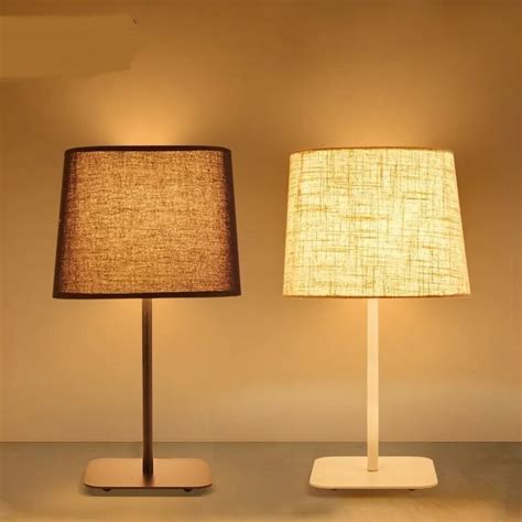 Modern minimalist table lamps bedroom lamp bedside lamps creative fabric warm white black light ...