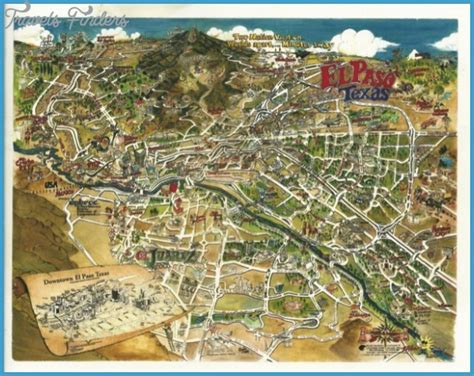 El Paso Map Tourist Attractions - TravelsFinders.Com