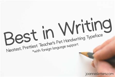 Download Best in Writing Neatest Prettiest Teacher's Pet Handwriting Fonts Family From Joanne's ...