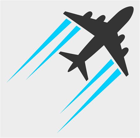 Flying Airplane Trace Vector Icon Illustration