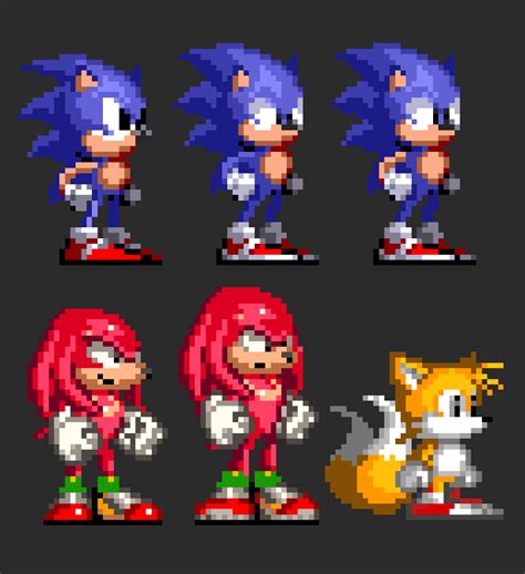 I tried to stylised sonic and Knuckles sprites to look like their movie design. Tell me what you ...