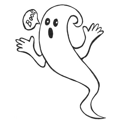 Finished Drawing of Cartoon Ghosts in Easy Steps – How to Draw Step by ...