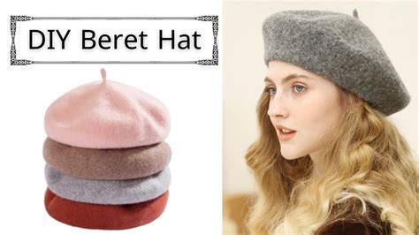 DIY Beret Hat / How to Make Beret Hat (free pattern) French Beret Cap ...