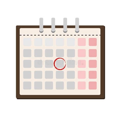 Calendar and One Day Marked on it. Flat Vector Illustration Stock ...