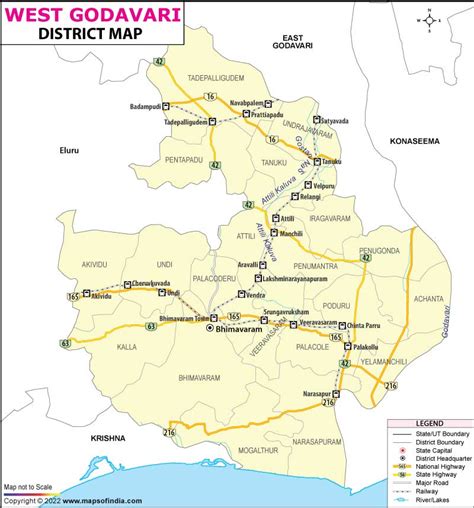 West Godavari District Map