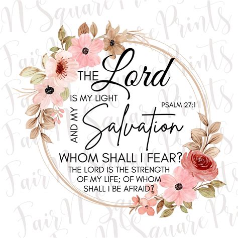 The Lord is My Light and My Salvation Psalm 27:1 Png File - Etsy