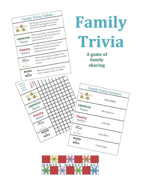 Family Trivia Game Instructions File - Etsy