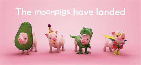 Moonpig Introduces New Pig Logo and Cute Mascots in Costumes