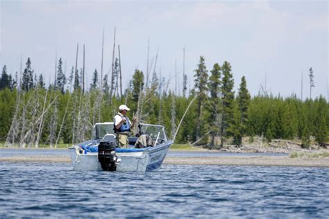 fishing from boat Yellowstone Lake 2015 - Yellowstone Insider