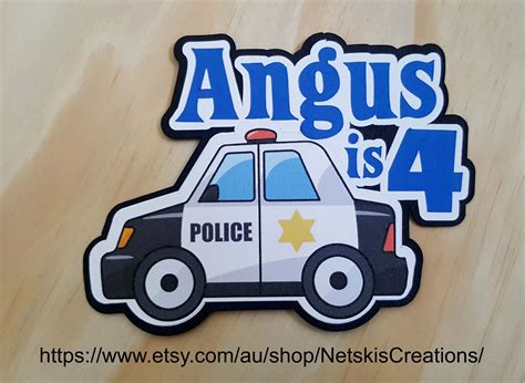 Custom Cake Topper Police Car | Etsy Australia | Custom cake toppers, Police cakes, Custom cakes