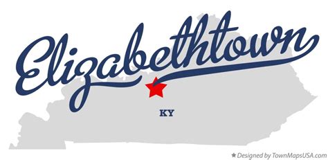 Map of Elizabethtown, KY, Kentucky