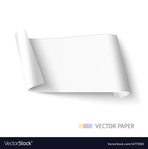 White paper roll long design for web banner Vector Image