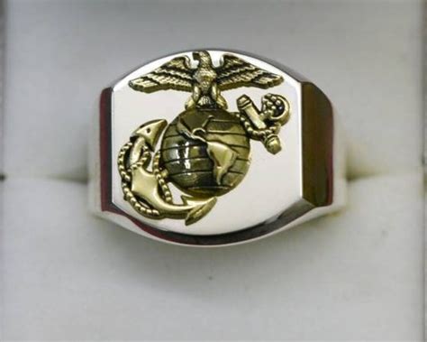 Two Tone Gold Marine Corps Ring - Etsy