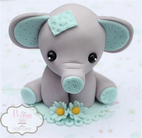 Fondant elephant cake topper. … | Primeros de fondant, Acolchados de pastel de fondant, Tortas ...